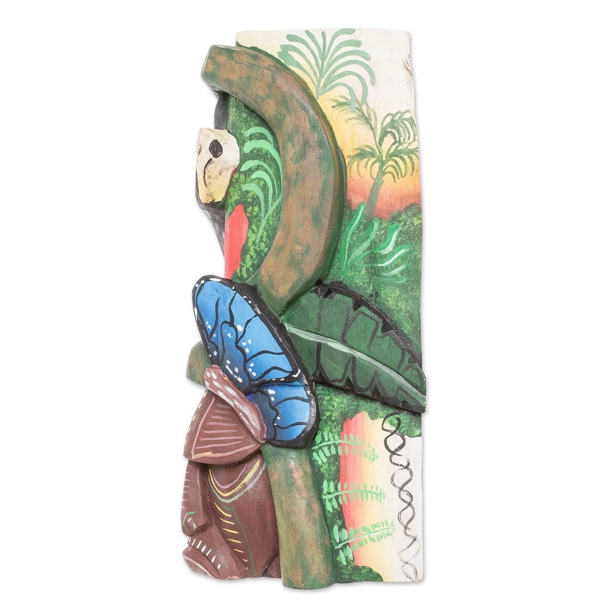 Novica Handmade Boruca Sloth Wood Mask