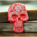 Novica Handmade Bright Skull Ceramic Magnet