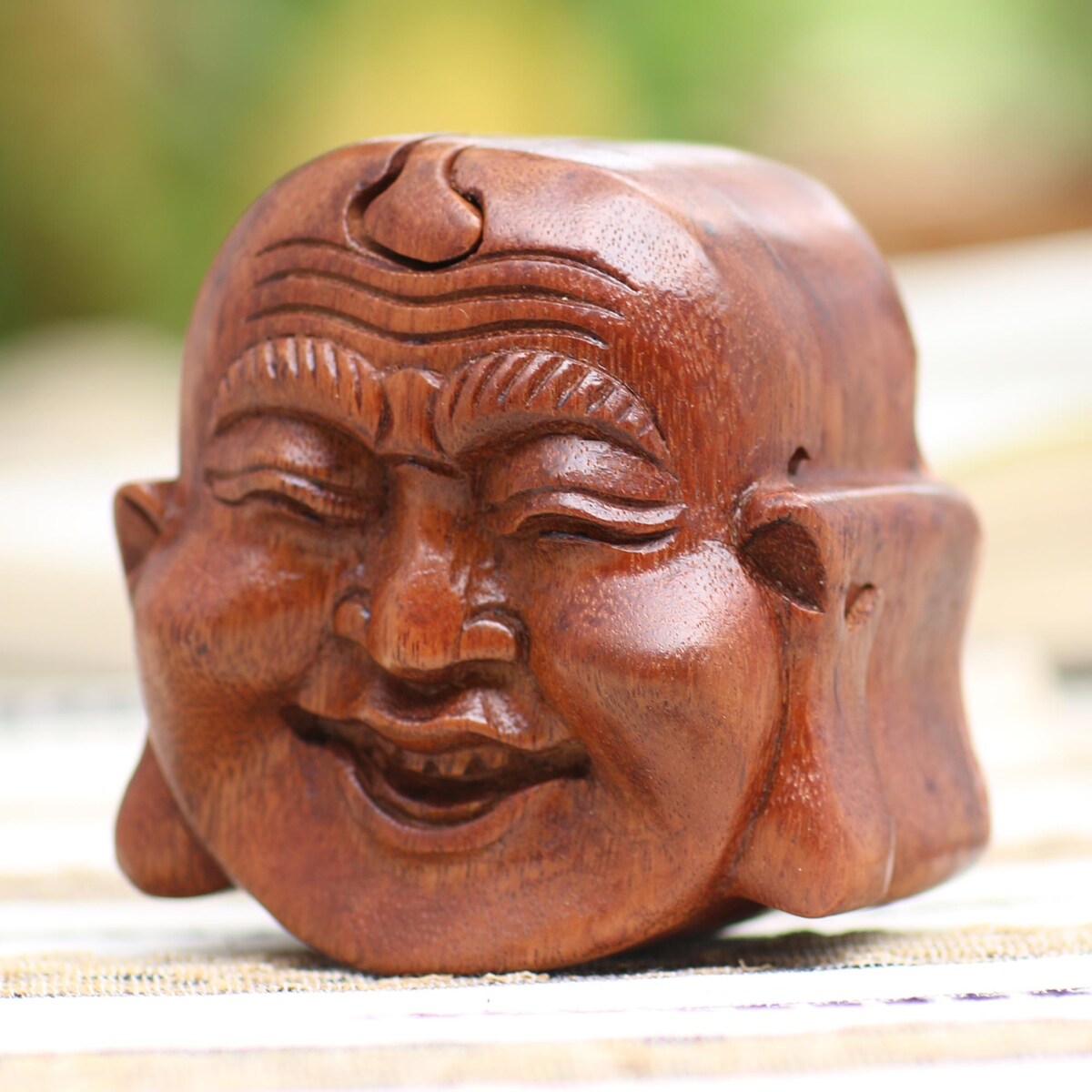 Novica Handmade Buddhas Secret Wood Puzzle Box