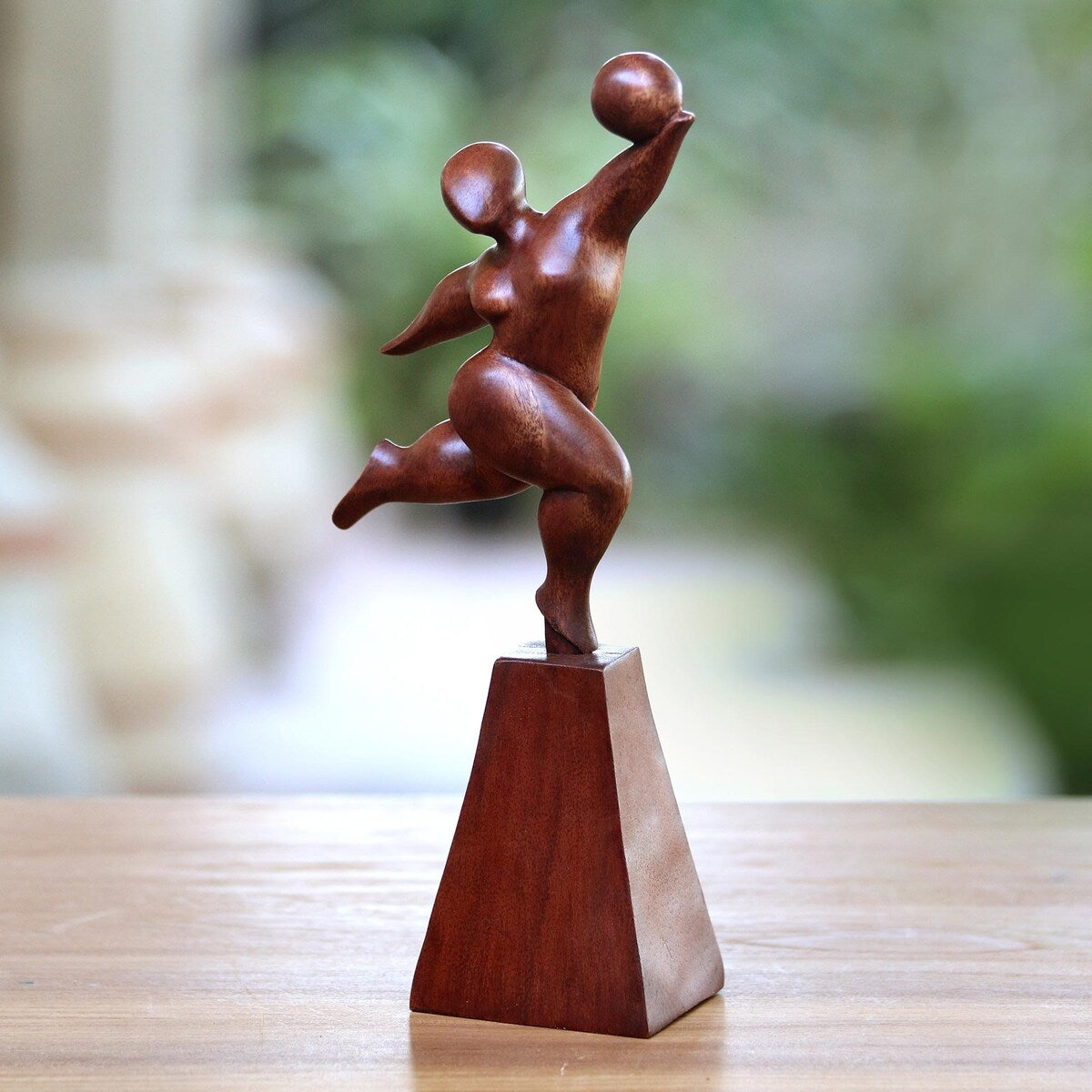 Novica Handmade Catch It Wood Sculpture