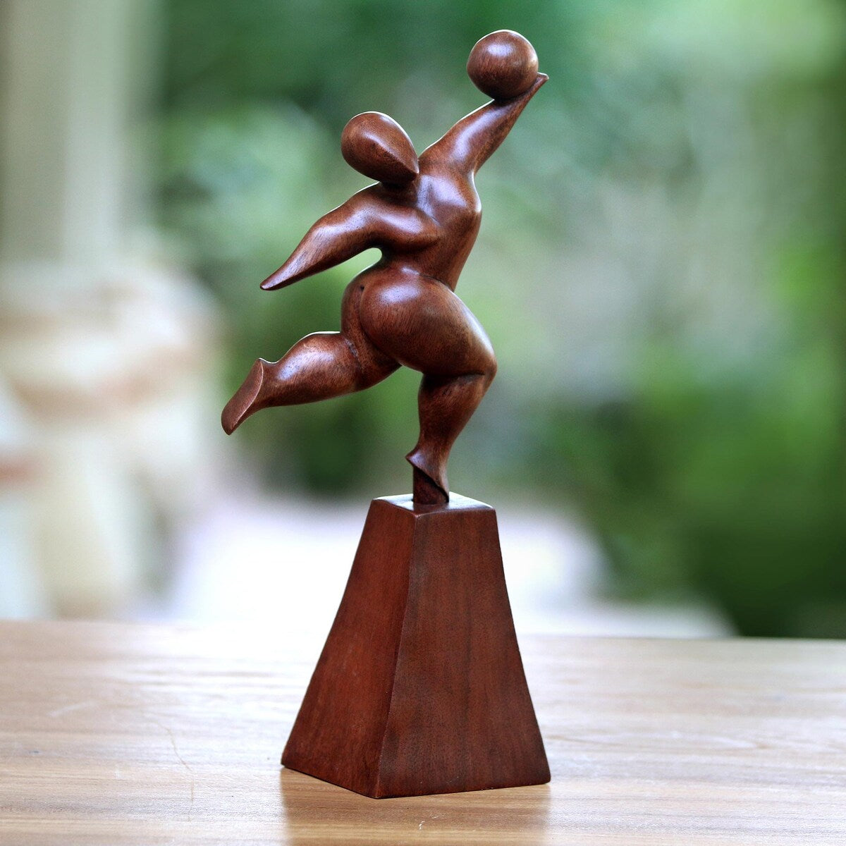 Novica Handmade Catch It Wood Sculpture