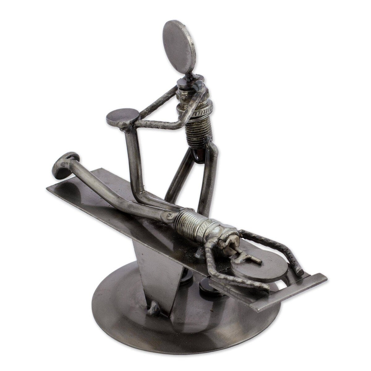 Novica Handmade Chiropractic Recycled Metal Figurine