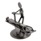 Novica Handmade Chiropractic Recycled Metal Figurine