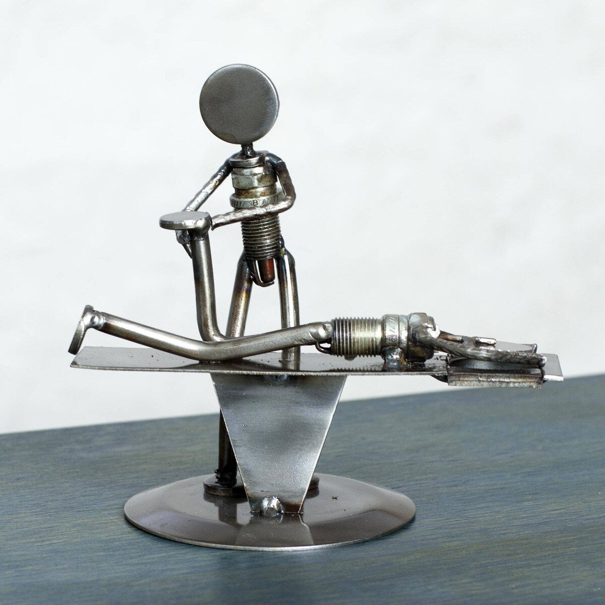 Novica Handmade Chiropractic Recycled Metal Figurine