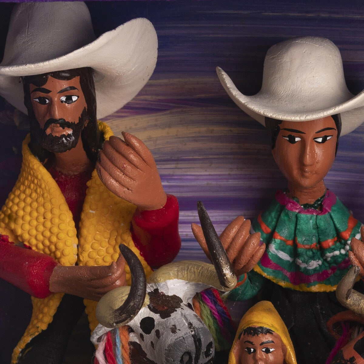 Novica Handmade Chota Nativity Wood And Ceramic Retablo Sculpture