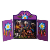 Novica Handmade Chota Nativity Wood And Ceramic Retablo Sculpture