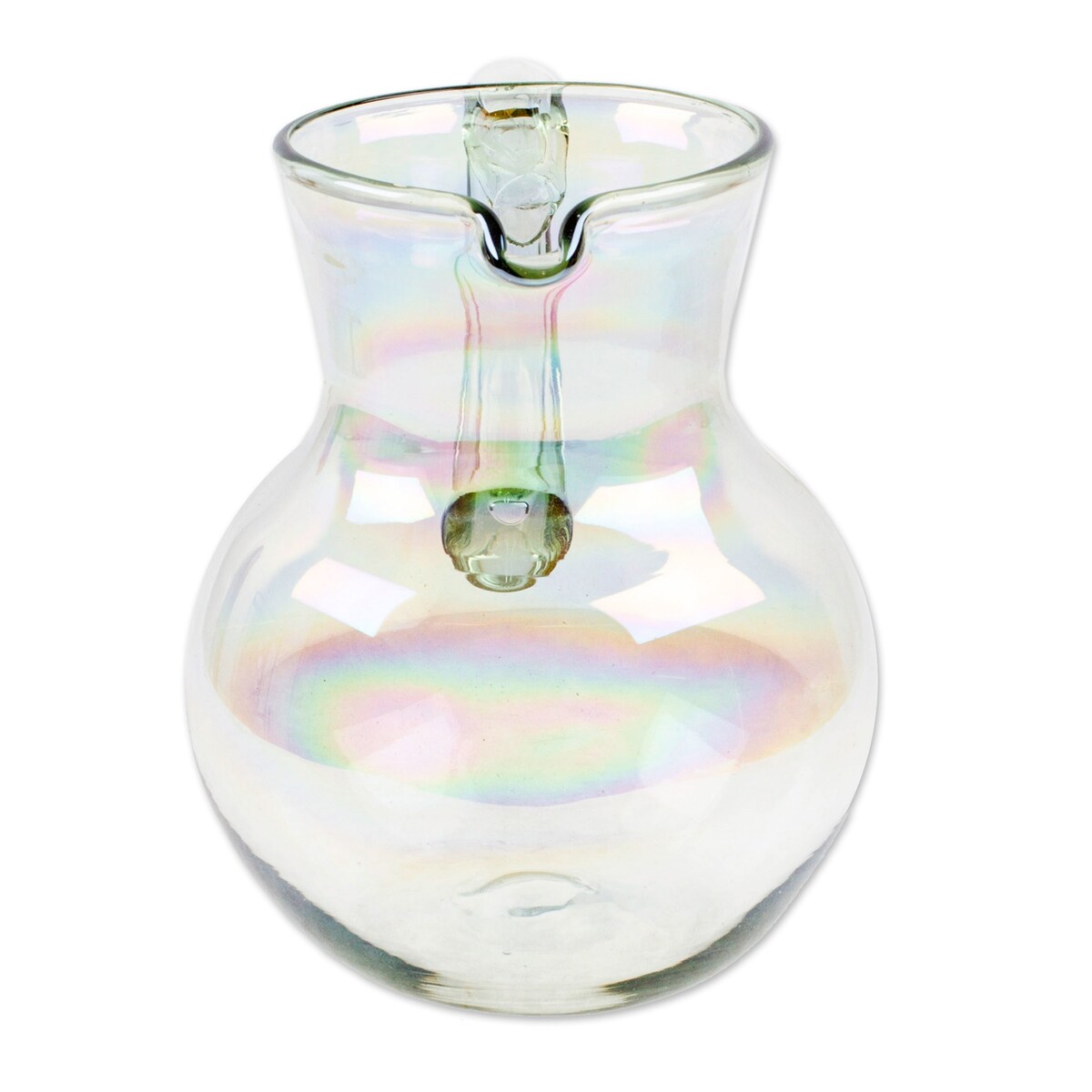 Novica Handmade Ethereal Handblown Recycled Glass Pitcher