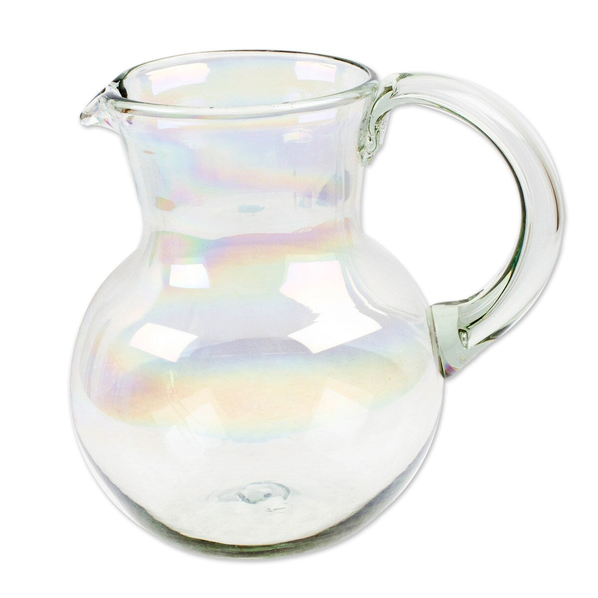 Novica Handmade Ethereal Handblown Recycled Glass Pitcher