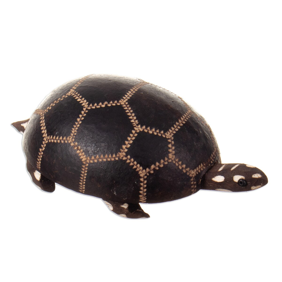 Novica Handmade Expert Shell Wood And Calabash Gourd Figurine