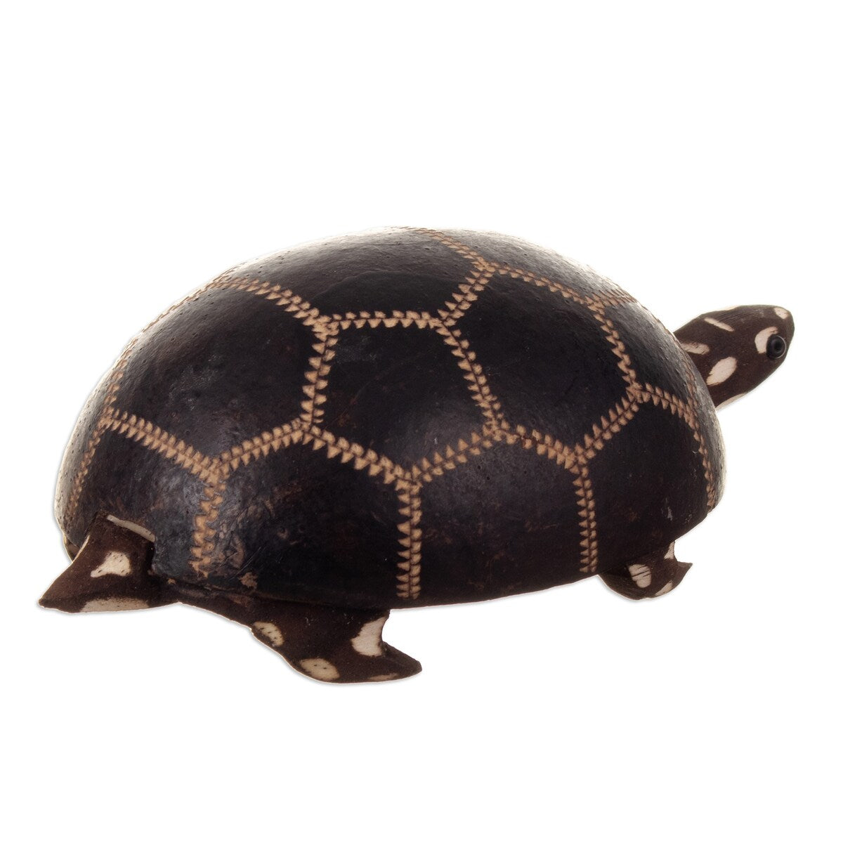 Novica Handmade Expert Shell Wood And Calabash Gourd Figurine