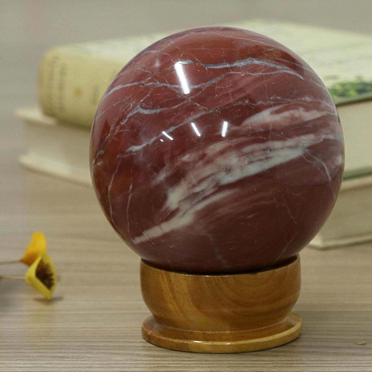 Novica Handmade Fortune Orb Jasper Sculpture