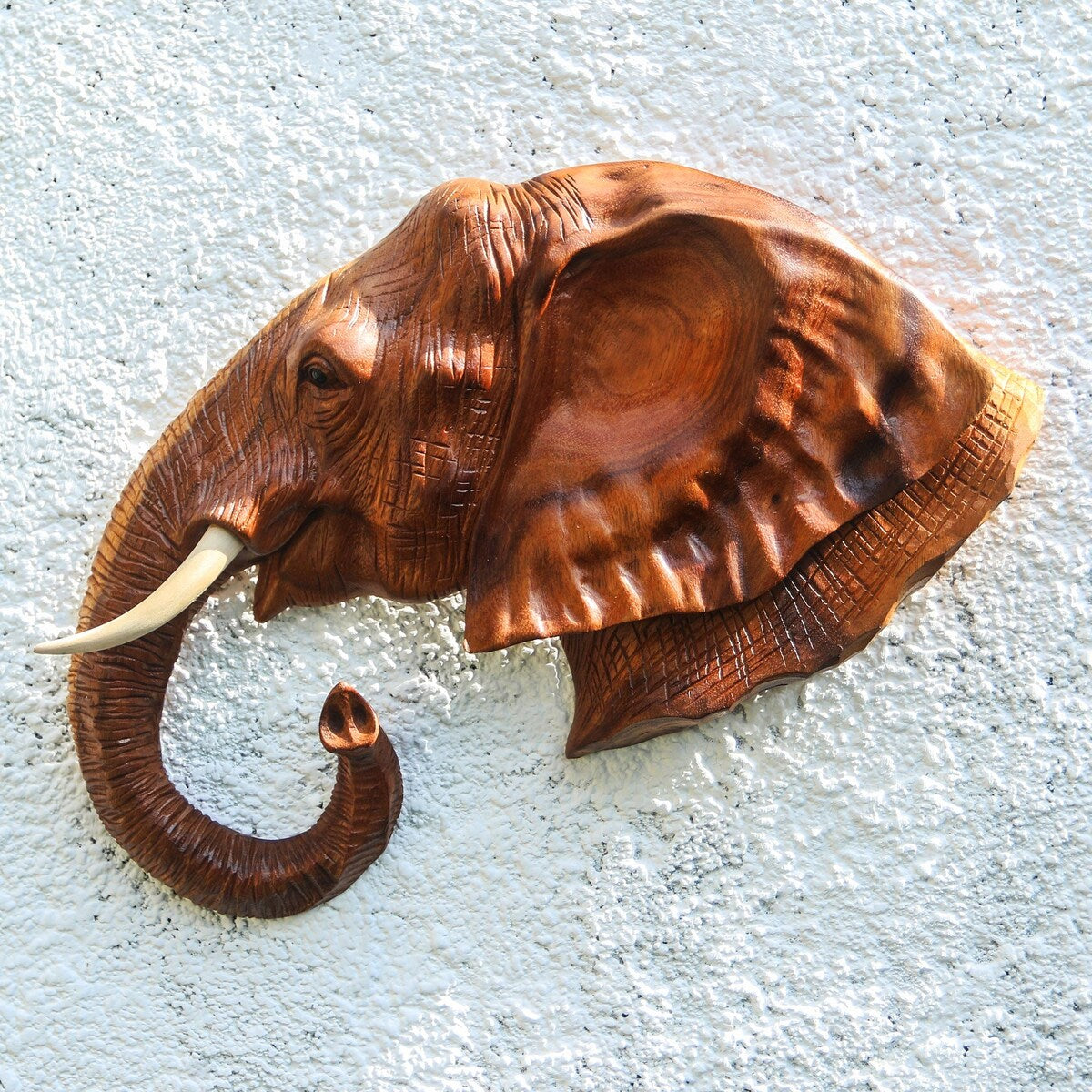 Novica Handmade Gentle Giant Wood Wall Sculpture
