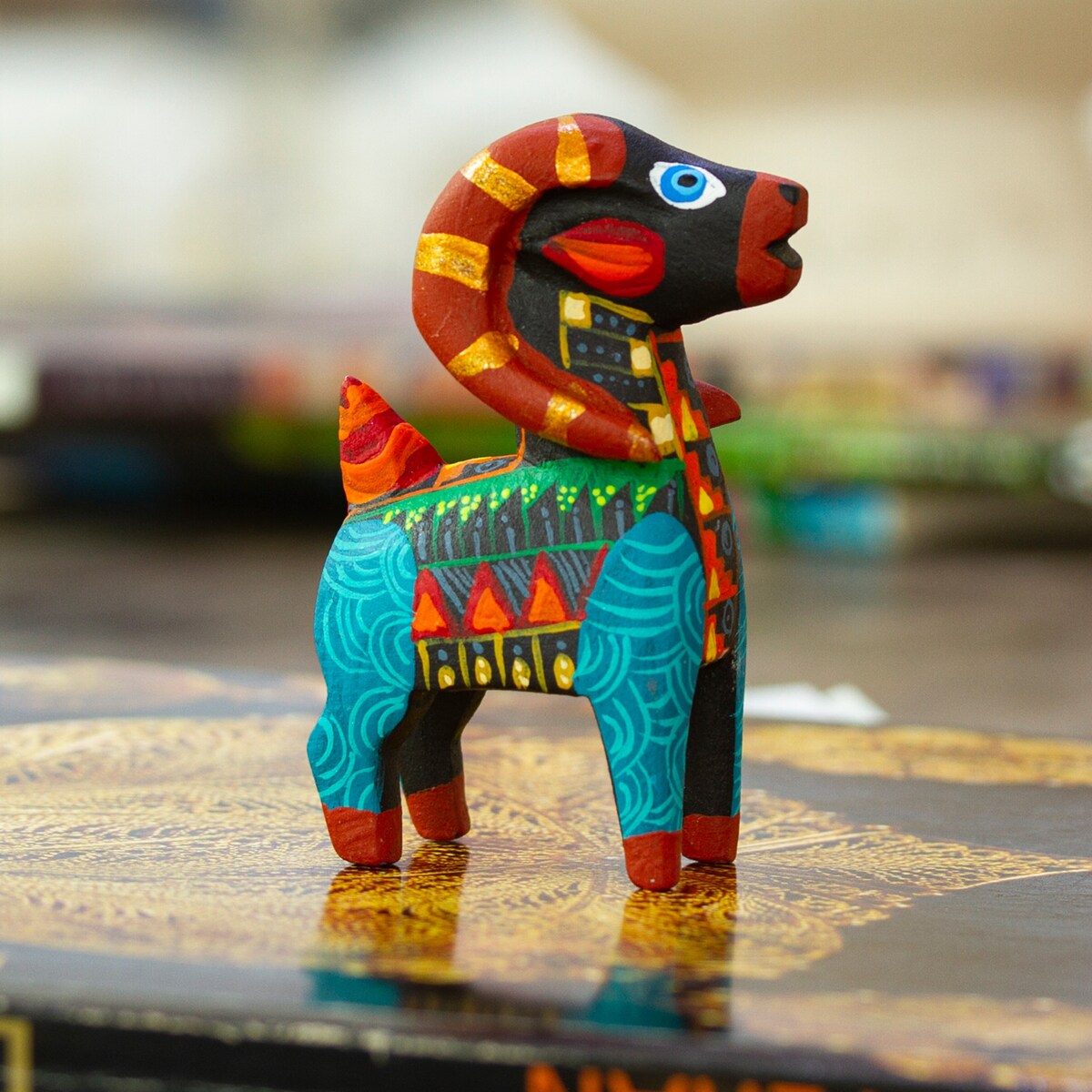 Novica Handmade Glorious Sheep Wood Alebrije Figurine