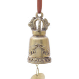Novica Handmade Golden Elephant Song Brass Bell