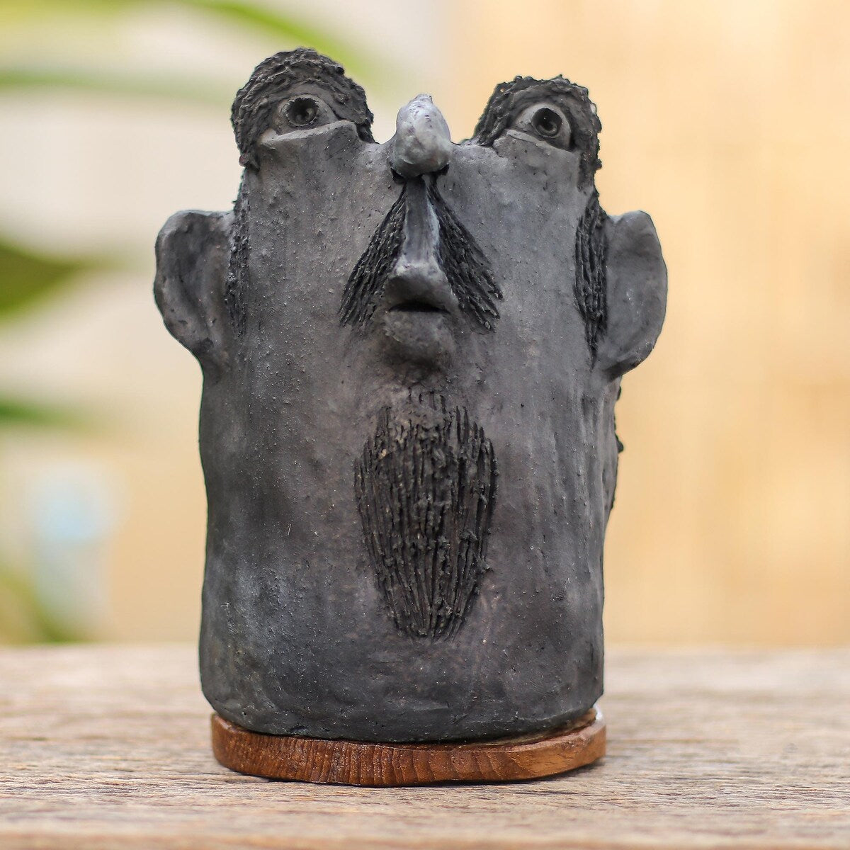 Novica Handmade Good Man Ceramic Statuette