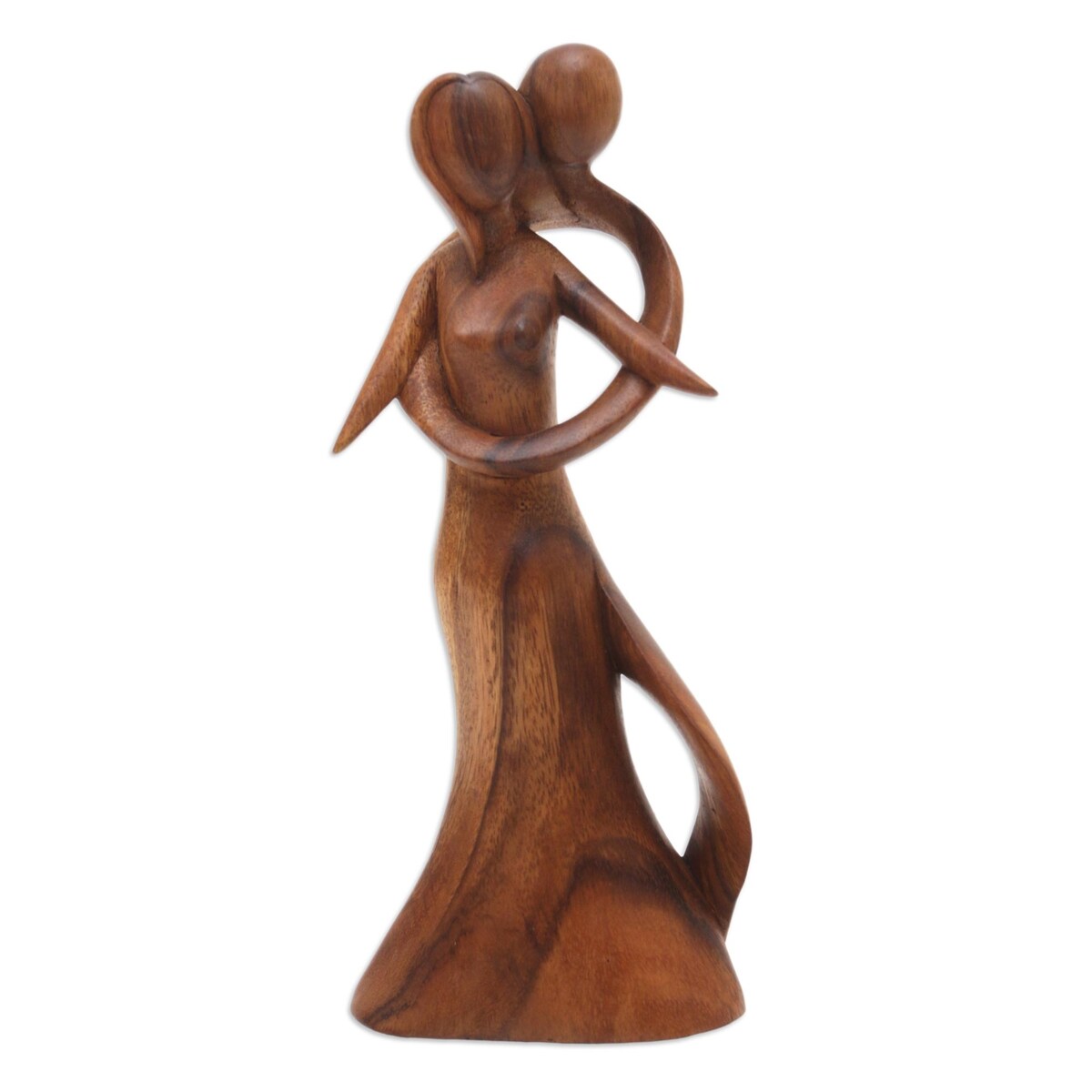 Novica Handmade Graceful Hug Wood Sculpture