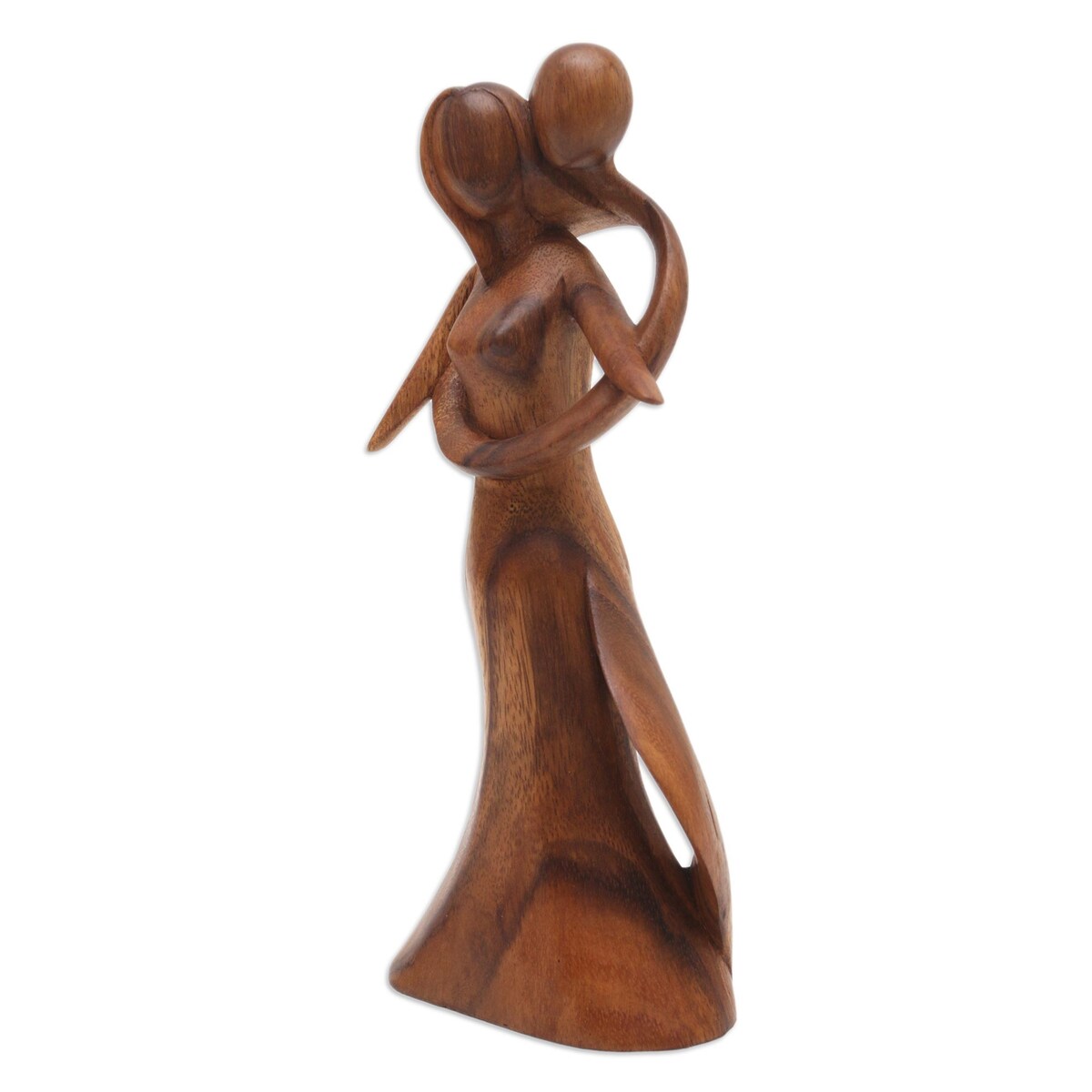 Novica Handmade Graceful Hug Wood Sculpture