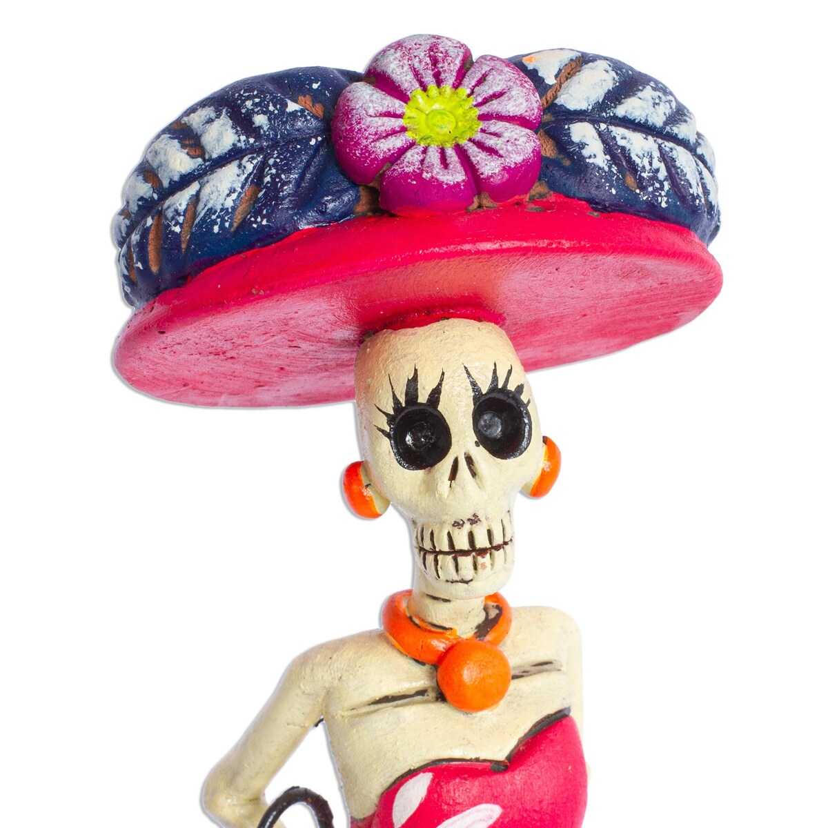 Novica Handmade Grande Dame Catrina Ceramic Sculpture