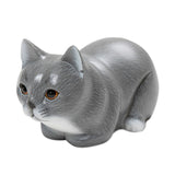 Novica Handmade Grey Kitty Wood Figurine