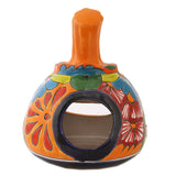 Novica Handmade Happy Jack-O-Lantern Ceramic Candle Holder
