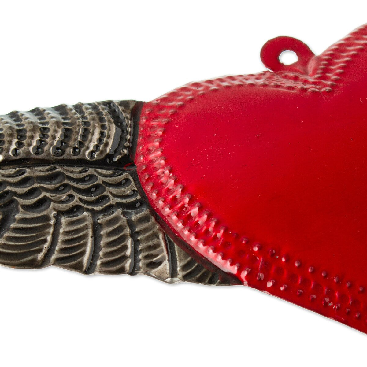 Novica Handmade Heart Takes Flight Embossed Tin Wall Accent