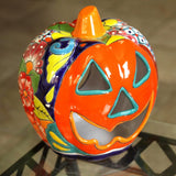 Novica Handmade Jolly Jack-O-Lantern Ceramic Candle Holder