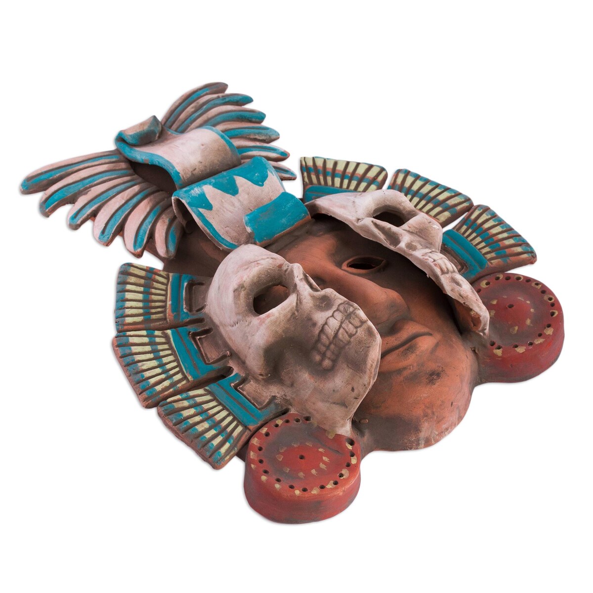 Novica Handmade Life And Death In Teotihuacan Ceramic Mask