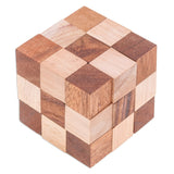 Novica Handmade Logic Squares Wood Snake Cube