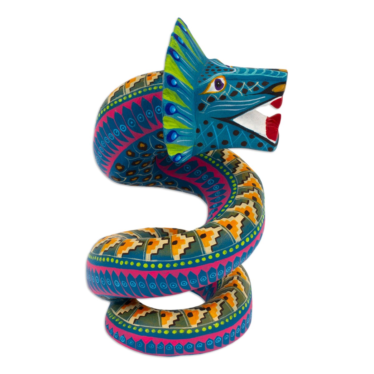 Novica Handmade Majestic Quetzalcoatl Wood Alebrije Figurine