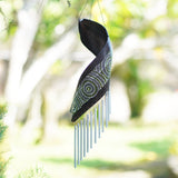Novica Handmade Mandala Music Coconut Fiber Wind Chime