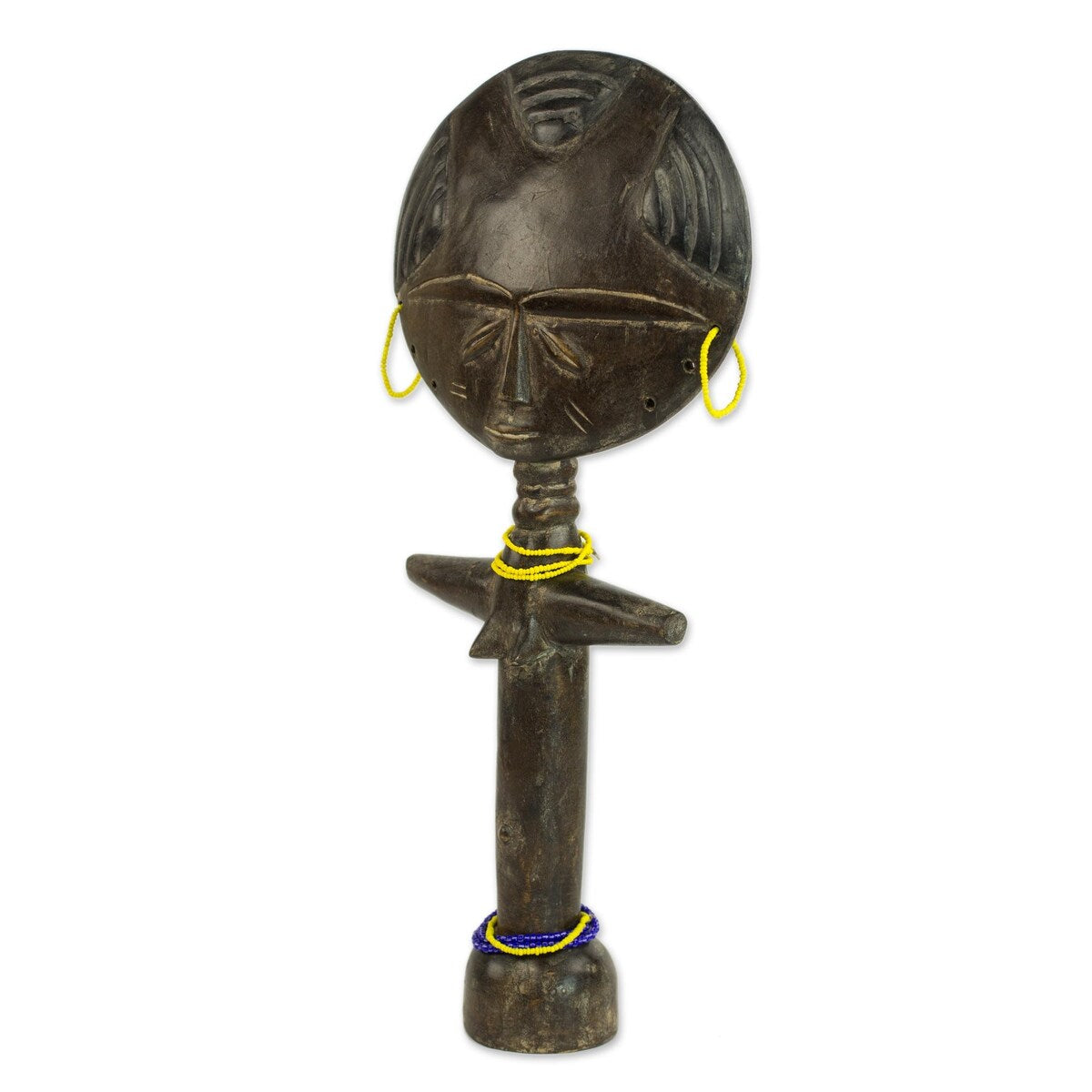 Novica Handmade Mansa Woman Wood Fertility Doll