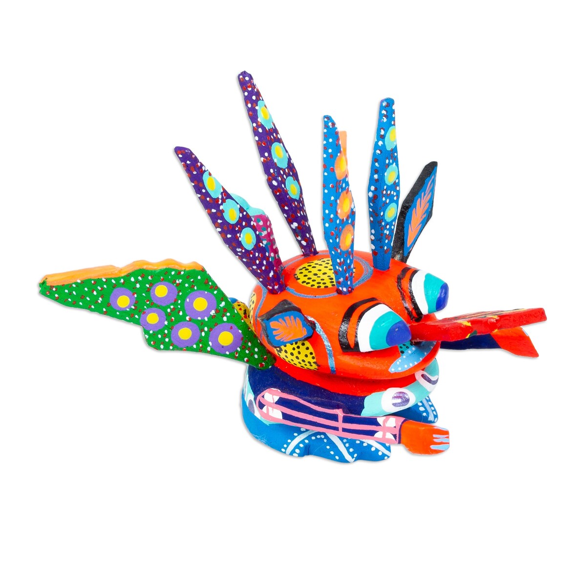Novica Handmade Merry Martian Wood Alebrije Figurine