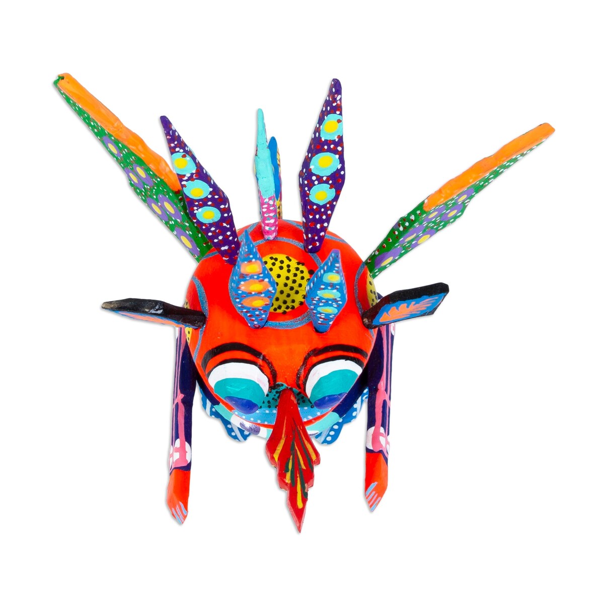 Novica Handmade Merry Martian Wood Alebrije Figurine