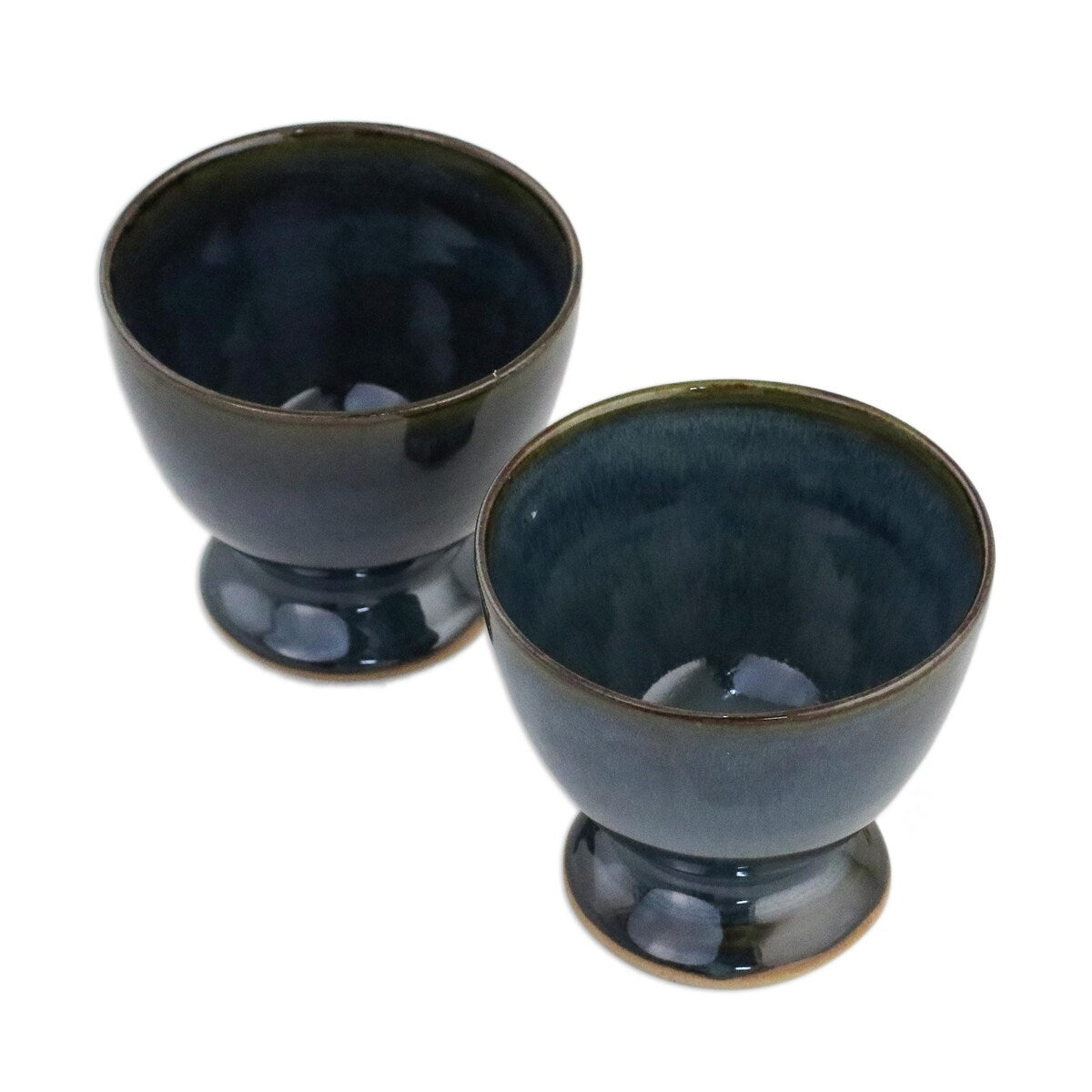 Novica Handmade Mood Indigo Ceramic Teacups (Pair)