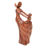Novica Handmade Motherly Affection Wood Sculpture