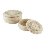 Novica Handmade Natural Life Natural Fiber Lidded Baskets (Pair)