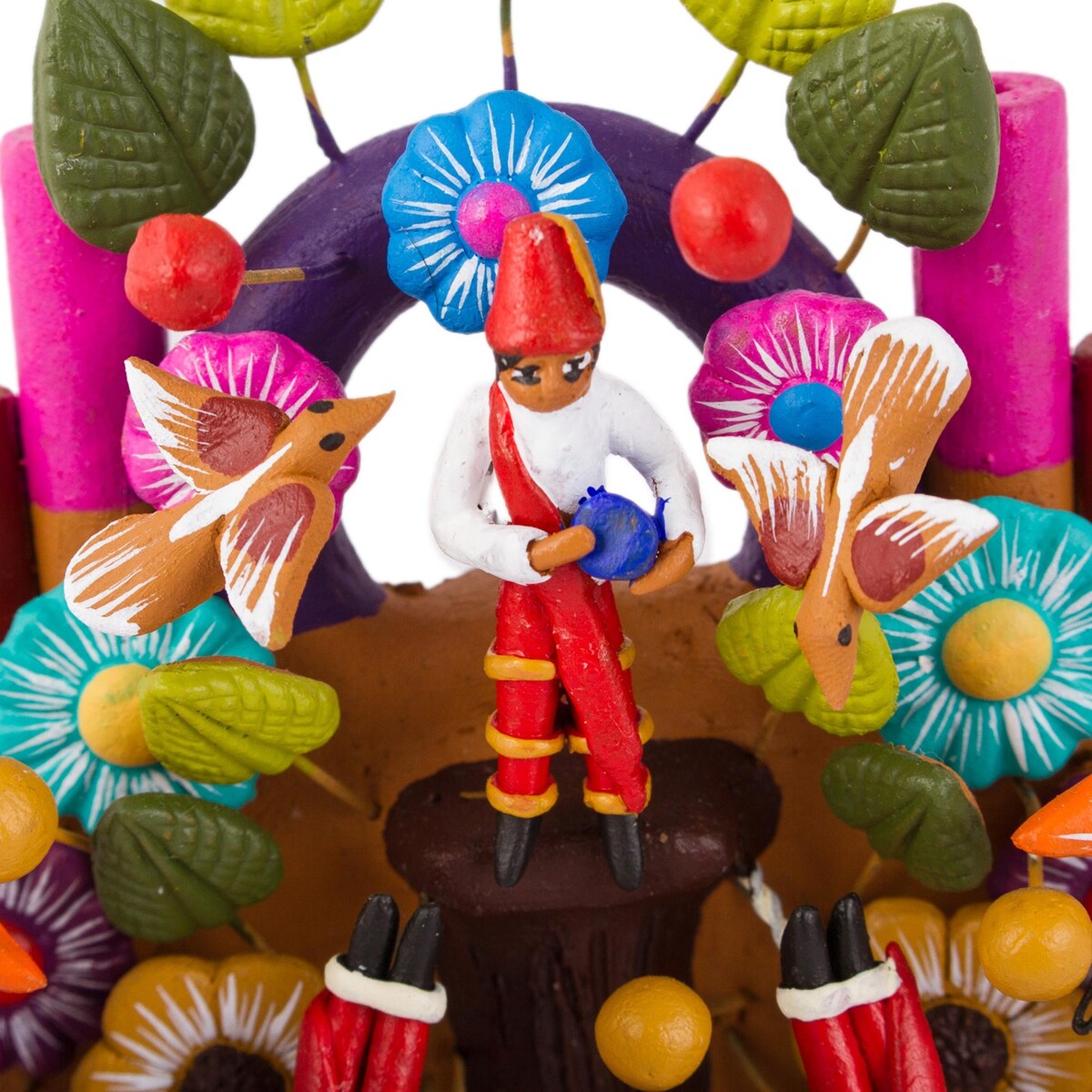 Novica Handmade Papantla Tradition Ceramic Sculpture