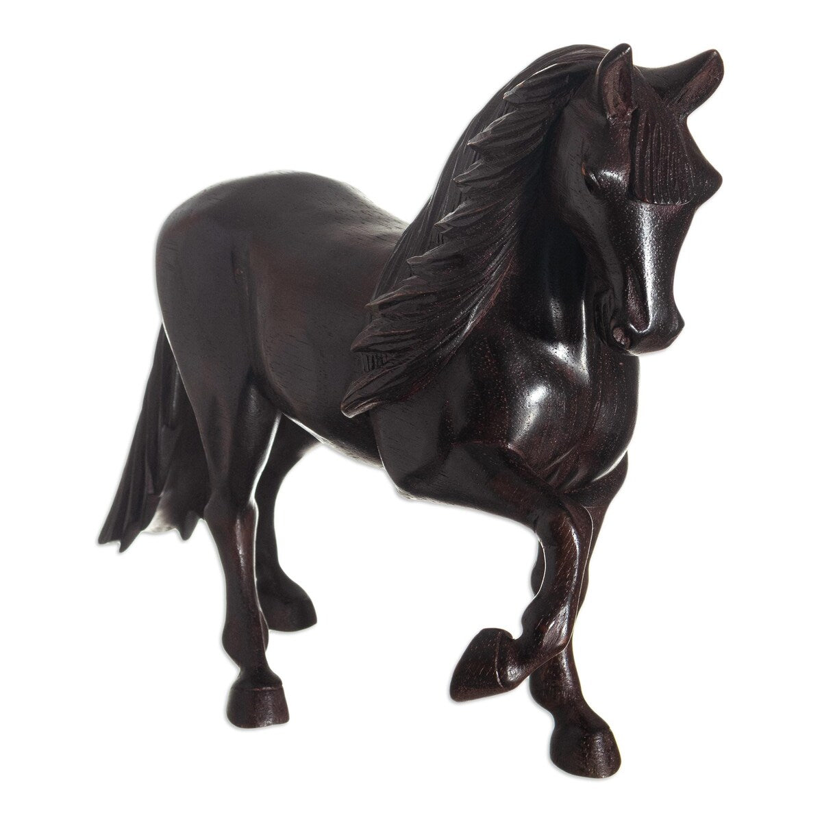 Novica Handmade Proud Peruvian Walking Horse Cedar Wood Sculpture