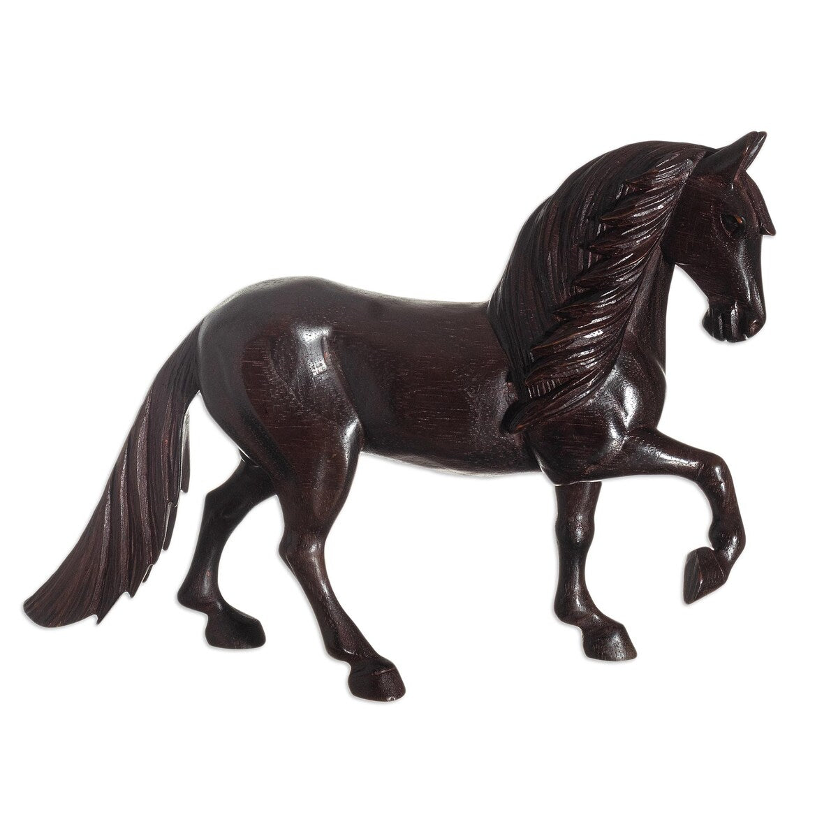 Novica Handmade Proud Peruvian Walking Horse Cedar Wood Sculpture