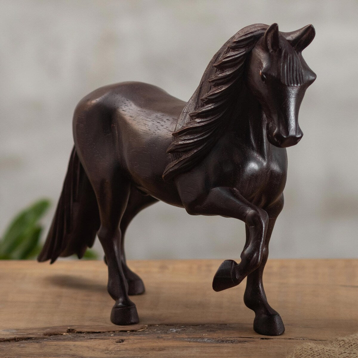 Novica Handmade Proud Peruvian Walking Horse Cedar Wood Sculpture
