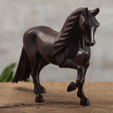 Novica Handmade Proud Peruvian Walking Horse Cedar Wood Sculpture