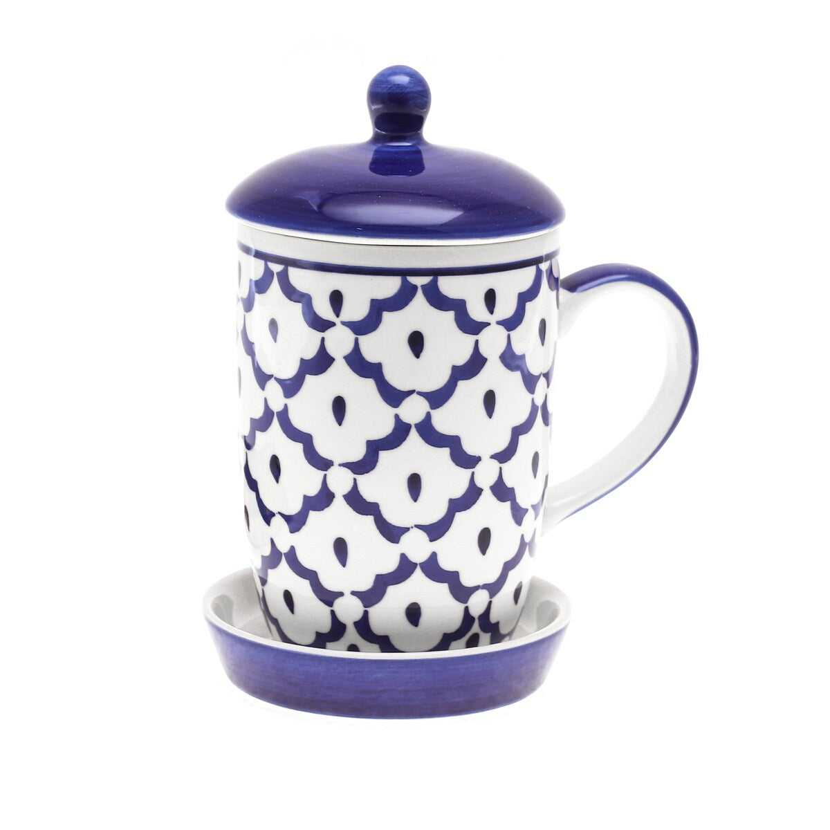 Novica Handmade Proud Pineapple Ceramic Mug And Saucer