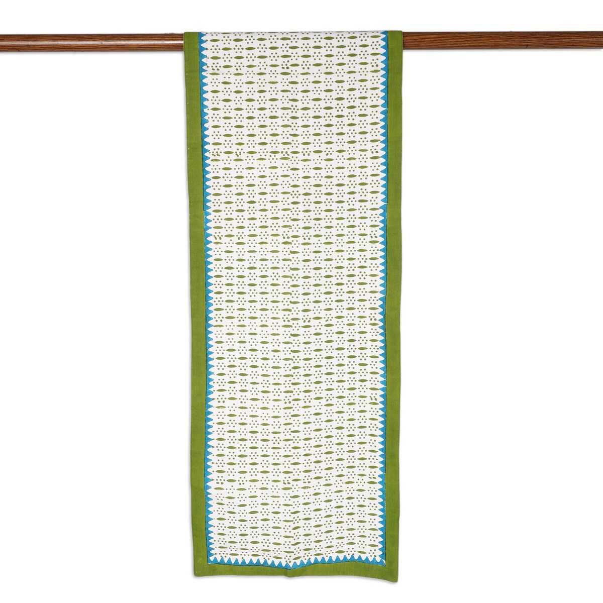 Novica Handmade Pyramid Saga Block-Printed Table Linen Set (Set For 4)