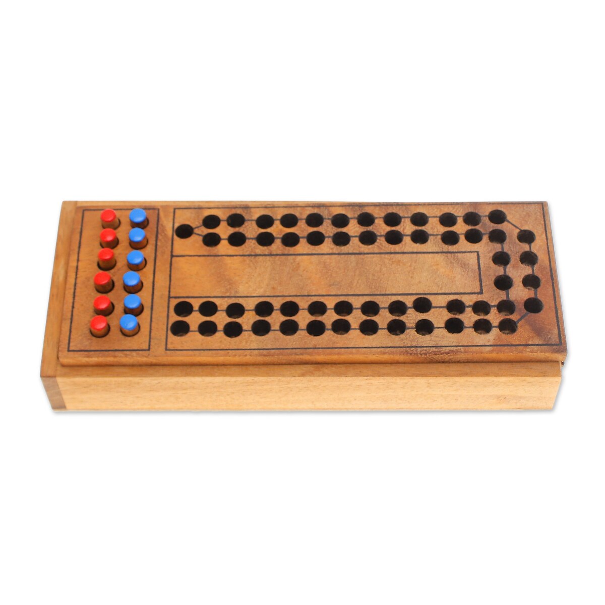 Novica Handmade Race Around The Track Wood Board Game