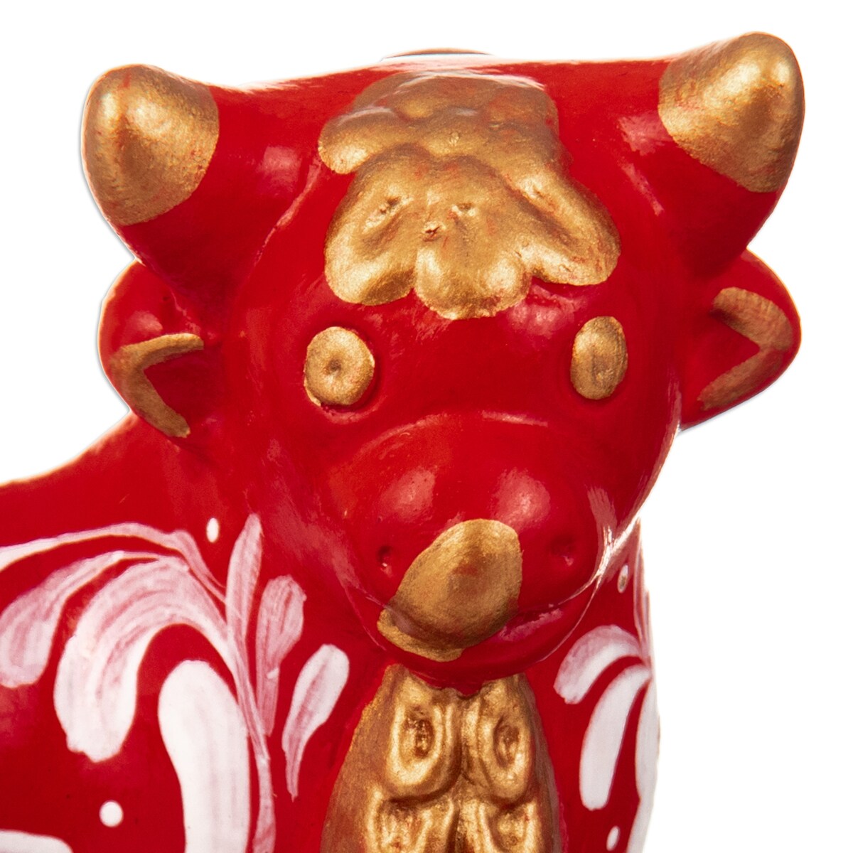 Novica Handmade Red Guardian Of The Andes Ceramic Sculpture