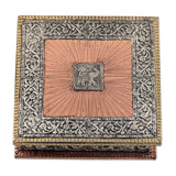 Novica Handmade Royal Greetings Embossed Metal Jewelry Box