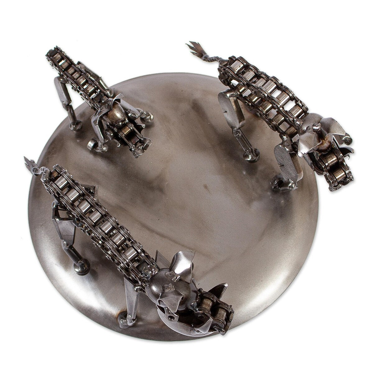 Novica Handmade Rustic Wild Boar Family Recycled Auto Parts Sculpture