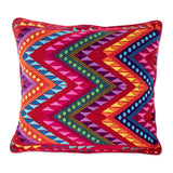Novica Handmade Scarlet Maya Mountains Cotton Cushion Cover