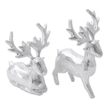 Novica Handmade Silver Reindeer Wood Figurines (Pair)
