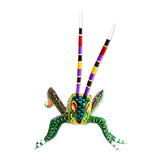 Novica Handmade Spry Grasshopper Wood Alebrije Sculpture - 4.7 D